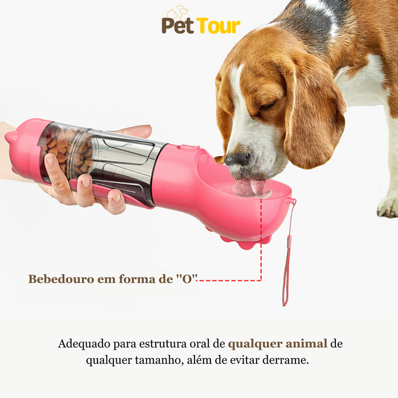PetTour® - Garrafa Portátil para Pets 4 em 1