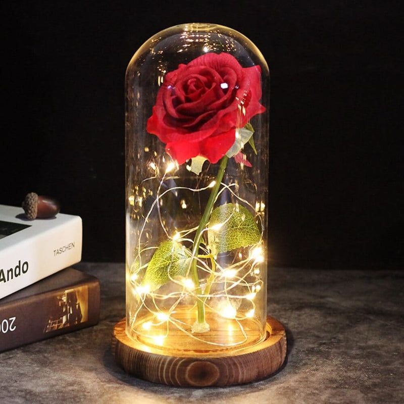 Rosa Encantada LED 🌹 - A Bela e a Fera